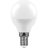 Лампа светодиодная FERON, G45, 9 Вт, Е14, 4000 К, дневной белый