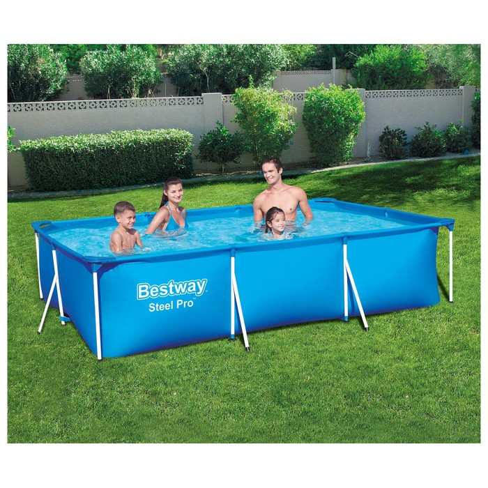 Бассейн каркасный Steel Pro, 300 х 201 х 66 см, фильтр-насос, 56411 Bestway Бассейн каркасный Steel Pro, 300 х 201 х 66 см, фильтр-насос, 56411 Bestway