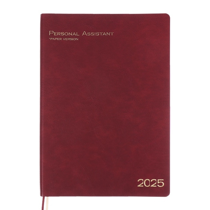 Ежедневник датир 2025г А4 120л ESCALADA, мяг обл, иск кожа, тисн ф, ляс, бл 80г/м2,бордовый Ежедневник датир 2025г А4 120л ESCALADA, мяг обл, иск кожа, тисн ф, ляс, бл 80г/м2,бордовый