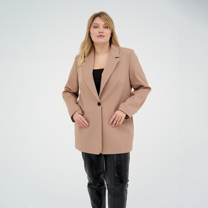 Пиджак женский MIST plus-size, р.58, бежевый Пиджак женский MIST plus-size, р.58, бежевый