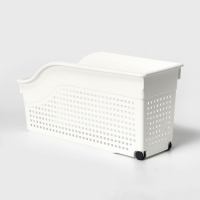 Контейнер для хранения хозяйственный &laquo;Лофт&raquo;, 3 л, 35,5&times;13&times;17 см, на колёсах, цвет белый