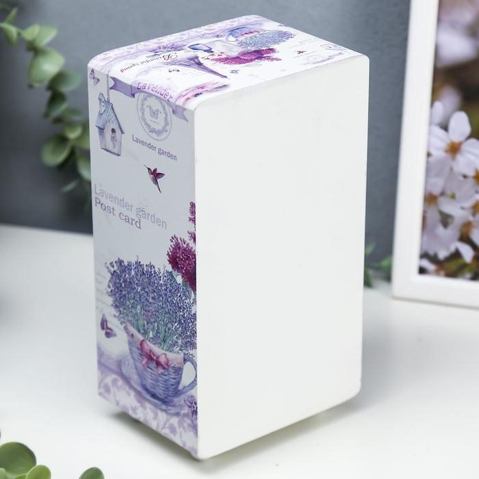 Шкатулка дерево комод "Эйфелева башня и лаванда" 19,5х11х8 см