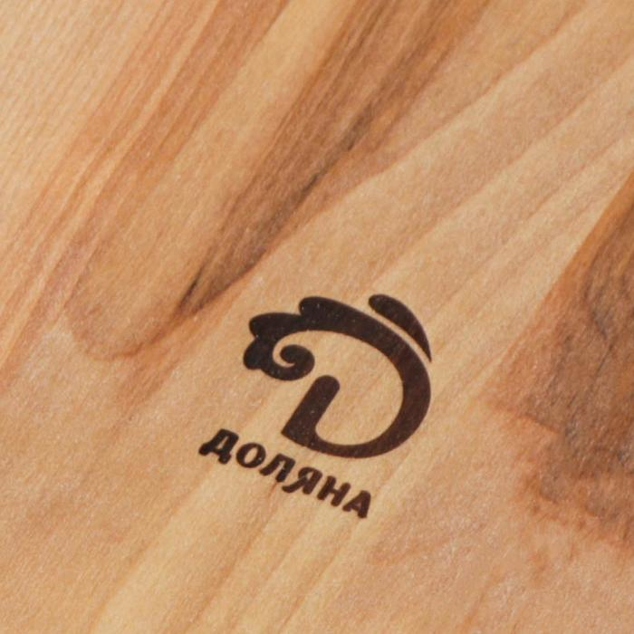 Менажница прямоугольная Доляна, 30&times;10&times;1,8 см, 4 секции, берёза