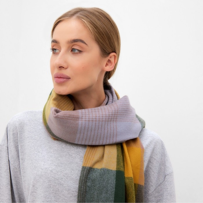 Шарф зимний с кистями MINAKU 65*180 + 8 см клетка Шарф зимний с кистями MINAKU 65*180 + 8 см клетка