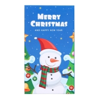 Новый год. Шоколад молочный "Merry Christmas and Happy New Year", снеговик , 27 г