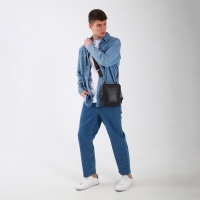 Сумка мужская TEXTURA, через плечо, натуральная кожа, цвет тёмно-коричневый Сумка мужская TEXTURA, через плечо, натуральная кожа, цвет тёмно-коричневый