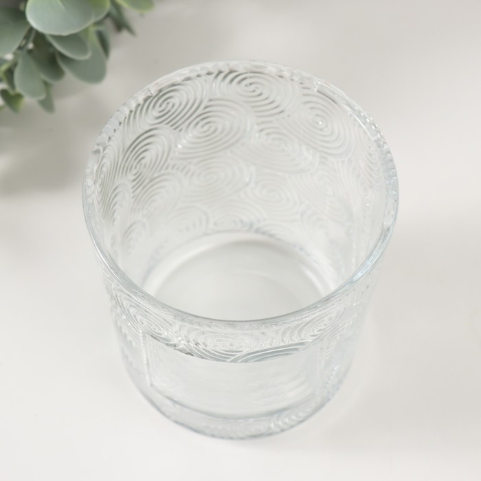 Банка для свечей стекло Банка для свечей стекло "Вихрь" прозрачная 350 мл 8,5х8,5х10 см