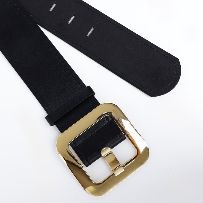 Ремень женский, ширина 4,8 см, пряжка металл, цвет чёрный Ремень женский, ширина 4,8 см, пряжка металл, цвет чёрный