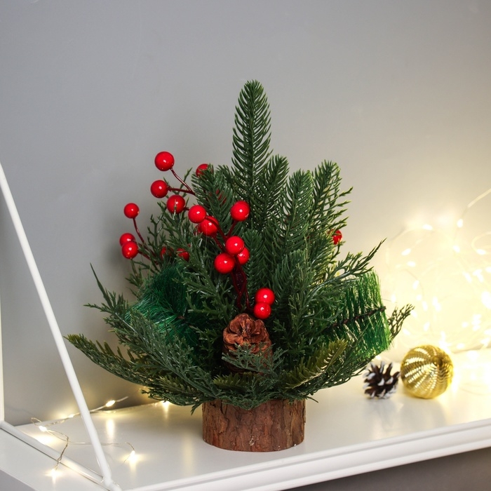 Декор Декор "Лесной фестиваль" зелень ягоды, 30 см