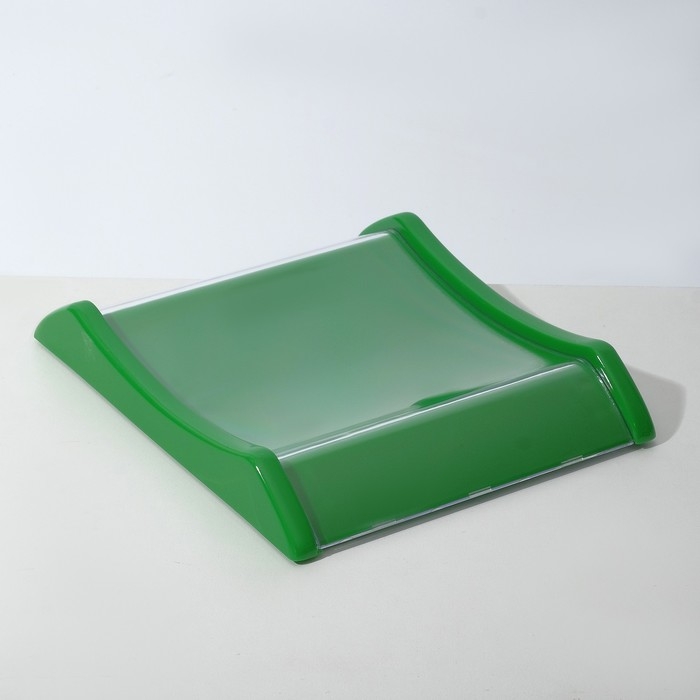 Монетница двухкомпонентная, с местом для рекламной вставки, 16,3&times;19,3&times;3, цвет зелёный