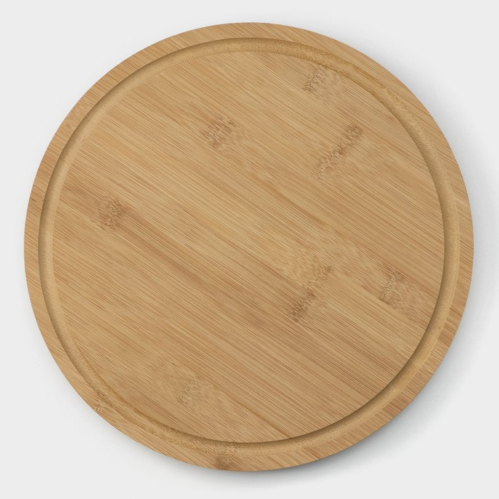 Подставка крутящаяся для подачи, 32&times;32 см, бамбук