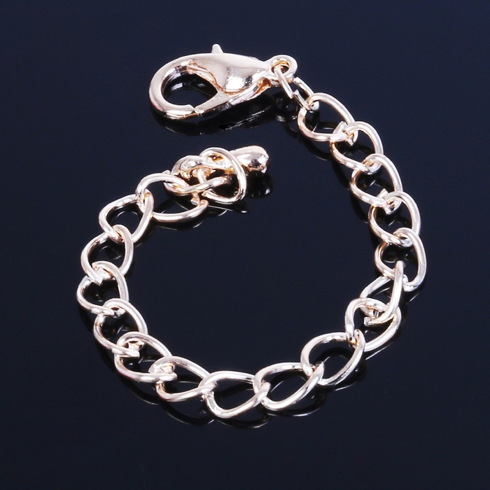 Замок-карабин СМ-951 (набор 5 шт.), 6&times;9 мм, с удлинительной цепочкой 7,5 см, цвет золото