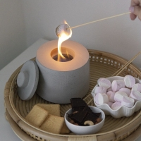 Биокамин настольный "Цилиндр" 14 х 11 см, топливо и спички в комплекте