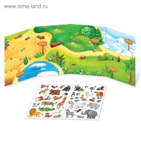 Наклейки многоразовые &laquo;Мой весёлый зоопарк&raquo;, 40 наклеек