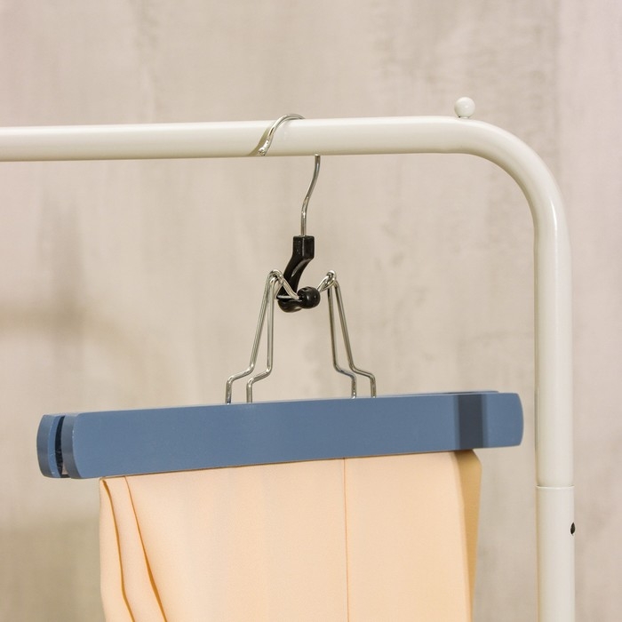 Вешалки для брюк и юбок LaDо́m Brillant, 2 шт, деревянные, 30&times;16&times;2 см, цвет синий