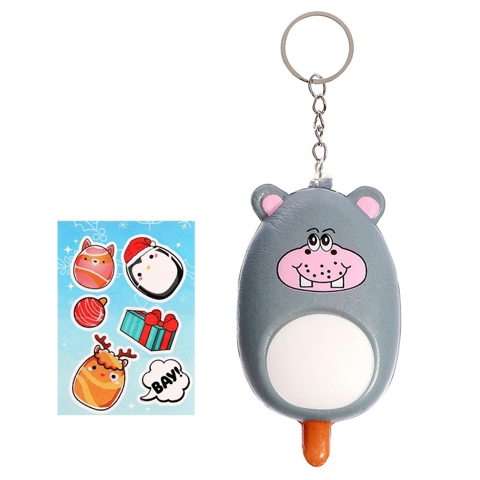 Игрушка-сюрприз новогодний «Мяк-жмяк» в мороженке, МИКС Игрушка-сюрприз новогодний «Мяк-жмяк» в мороженке, МИКС