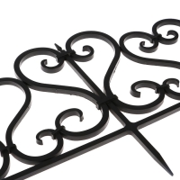 Ограждение декоративное, 32 &times; 300 см, 6 секций, пластик, чёрное