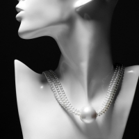 Бусы с жемчугом &laquo;Уникальность&raquo; шар, цвет белый в серебре, 40 см