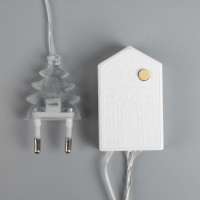 Гирлянда &laquo;Нить&raquo; 5 м с насадками &laquo;Футбольный мяч&raquo;, IP20, прозрачная нить, 20 LED, свечение белое, 8 режимов, 220 В