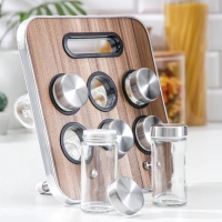 Набор для специй на подставке &laquo;Модерн&raquo;, 28,5&times;12&times;18,5 см, 90 мл, 4&times;9,5 см, 6 шт