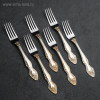 Набор столовых приборов &laquo;Тройка&raquo;, 18 предметов, толщина 2 мм, локальное нитрид-титановое покрытие