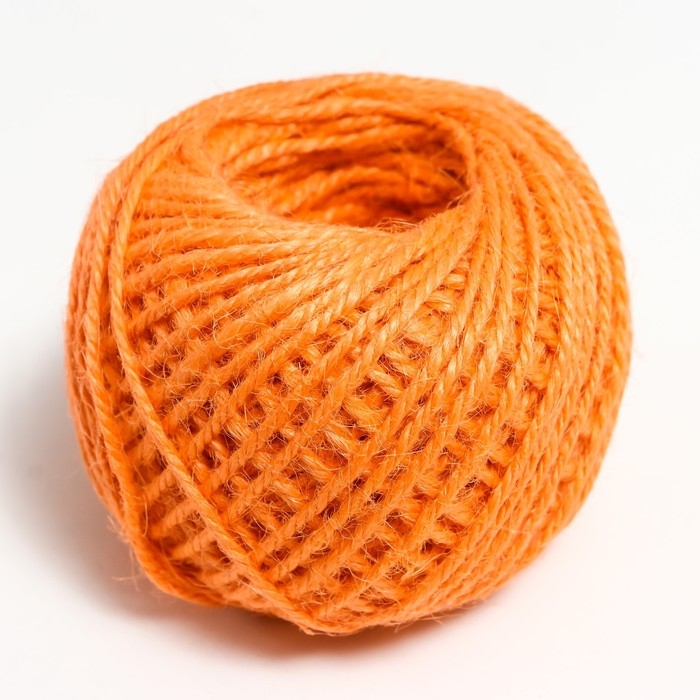 Пряжа 100% джут "Softino Jute Colored" 50м &plusmn;2м оранжевый 50 гр