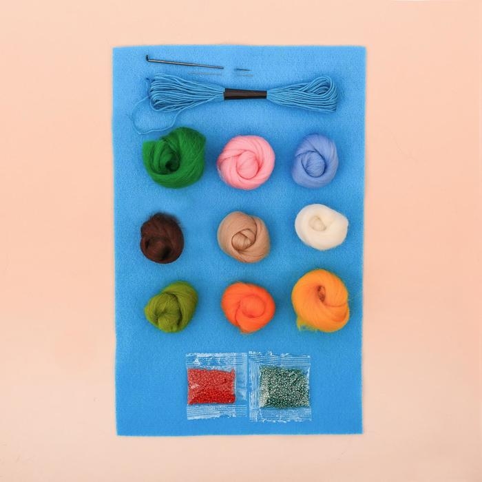 Валяние из шерсти. Картина &laquo;Ёжик&raquo;, А4, набор для творчества