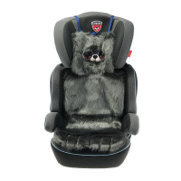 Накидка &laquo;АВТОНЯША&raquo; для детского автокресла, Мишка, тёмно-серая