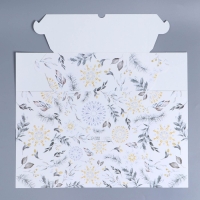 Коробка складная на 9 капкейков с окном &laquo;Паттерн светлый&raquo;, 25 х 25 х 10 см, Новый год