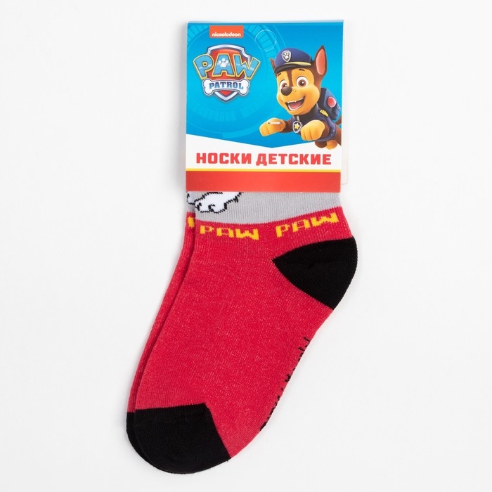Носки PAW PATROL &laquo;Маршал&raquo;, цвет красный, 18-20 см