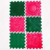 Модульный массажный коврик ОРТО ПАЗЛ &laquo;Ассорти&raquo;, 12 модулей, цвет МИКС