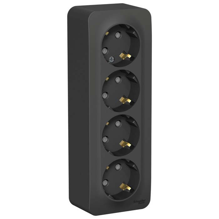 Розетка четверная SE Blanca, 16 А, 250 В, накладная, с з/к, шторки, IP20, антр., BLNRA011416 Розетка четверная SE Blanca, 16 А, 250 В, накладная, с з/к, шторки, IP20, антр., BLNRA011416