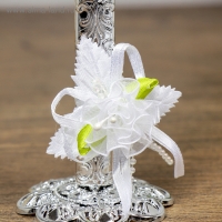 Подсвечник стекло, пластик на 1 свечу "Сердцебиение" бокал на ножке серебро 14,5х6х6 см