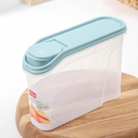 Ёмкость для сыпучих продуктов, 1,5 л, пластик, прозрачная, крышка МИКС