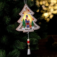 Новогодний декор с подсветкой &laquo;Щелкунчик&raquo; 11 &times; 1 &times; 12 см