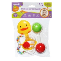 Набор погремушек &laquo;Счастливый малыш&raquo;, 3 шт., Крошка Я
