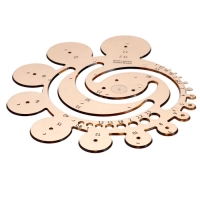 Трафарет K-I-N 7490 окружности с разными радиусами, дымчатый Трафарет K-I-N 7490 окружности с разными радиусами, дымчатый