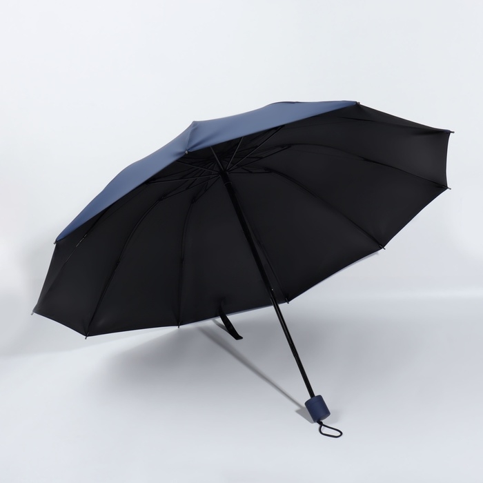 Зонт механический &laquo;Однотон&raquo;, сатин, 4 сложения, 10 спиц, R = 62/70 см, D = 140 см, цвет МИКС