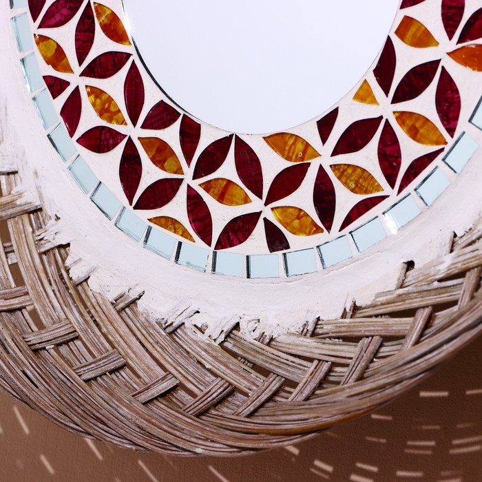 Зеркало Зеркало "Романтика" кокос 35 см