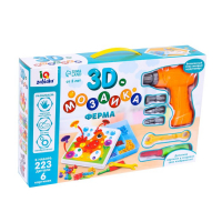 3D-мозаика &laquo;Ферма&raquo;, с шуруповёртом, 6 картинок, 3+