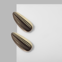 Серьги пластик &laquo;Семечки&raquo;, цвет чёрно-белый