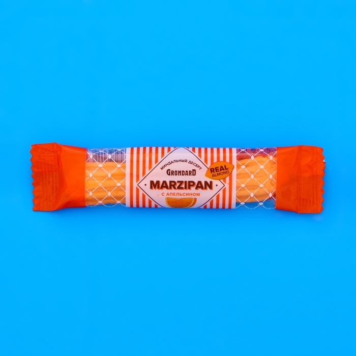 Батончик неглазированный марципановый, апельсин, 40 г Батончик неглазированный марципановый, апельсин, 40 г