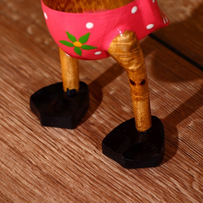 Сувенир "Утка в купальнике " дерево 25 см