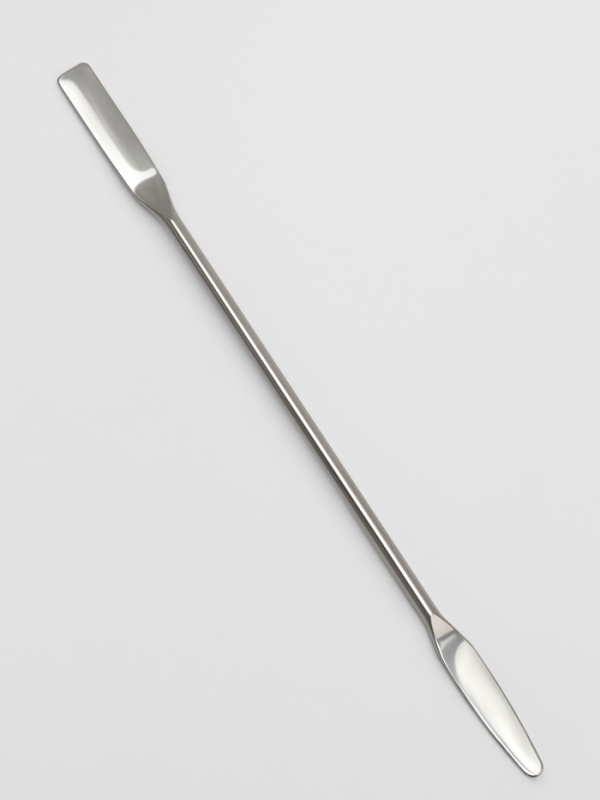 Шпатель для макияжа, двусторонний, 15 см, серебристый