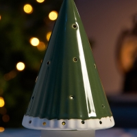 Светодиодная фигура "Елочка зеленая" 16.7х9.7х9.7, 1 LED, LR44x3(в компл.), Т/БЕЛЫЙ