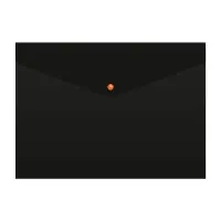 Папка-конверт на кнопке А4, 180 мкм, Calligrata "No Secret", непрозрачная, черная, микс цветные кнопки