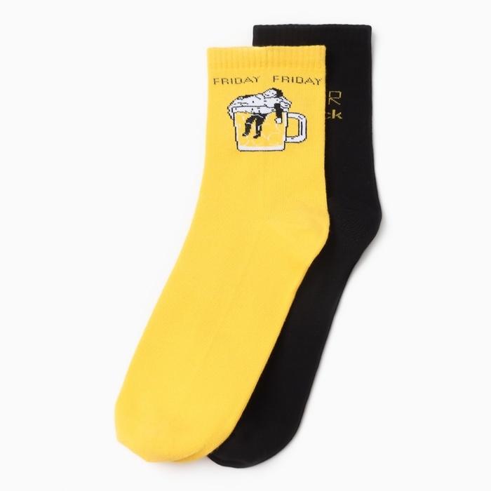 Набор мужских носков KAFTAN Friday, р. 41-44 (27-29 см), 2 пары Набор мужских носков KAFTAN Friday, р. 41-44 (27-29 см), 2 пары