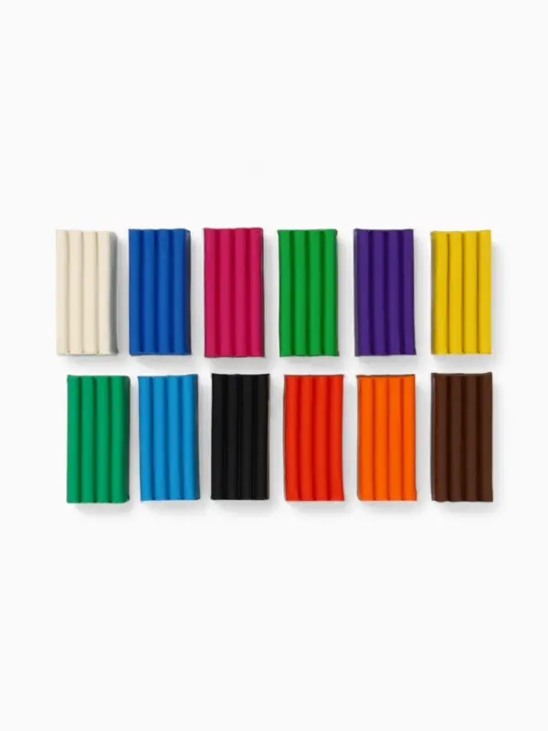 Пластилин 12 цветов, 180 г Буки Бяки