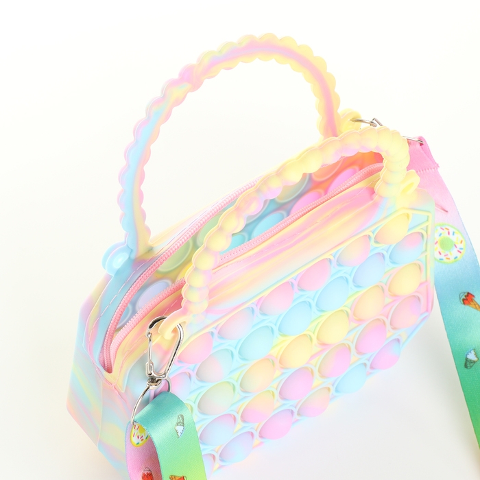 Сумка детская для девочки на молнии &laquo;Выбражулька&raquo;, pop it, цвет разноцветный