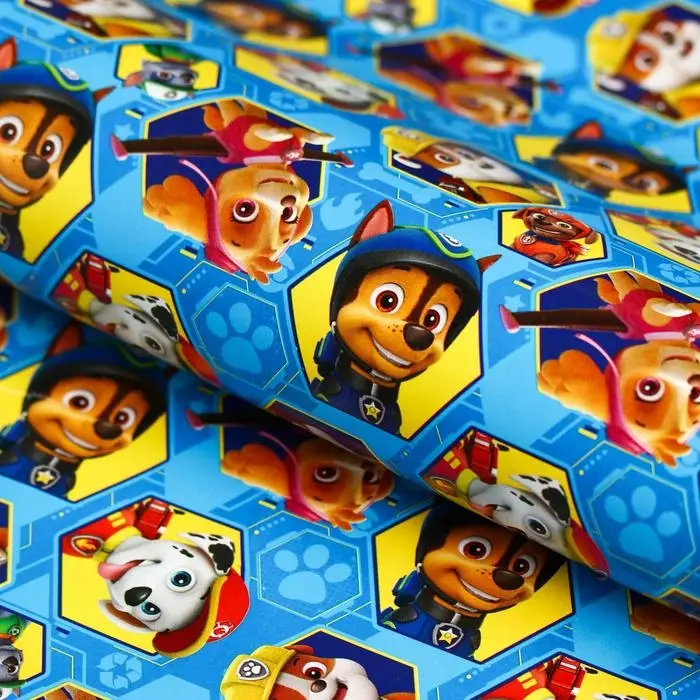 Бумага упаковочная, 70 х 100 см &laquo;Гонщик и Маршал&raquo;, Щенячий патруль